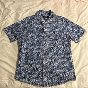 Chaps Blue and White Floral Men's Shirt